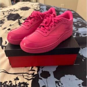 Reebok Women's Bright Pink Low-Top Athletic Sneakers